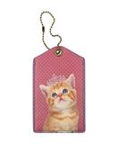 Princess cat with tiara faux leather luggage tag - Mlavi
