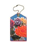 Mariana Mexican oilcloth inspired floral print faux leather luggage tag. Wholesale available at www.mlavi.com