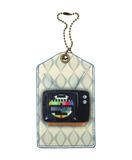 Retro TV faux/vegan leather luggage tag