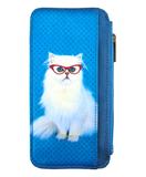 Adorable snow white cat vegan leather card holder - Mlavi
 - 1