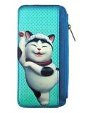 Dancing cat vegan leather card holder BH-CAT007 - Mlavi
 - 1