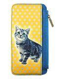 Blue eye cat vegan leather card holder - Mlavi
 - 1