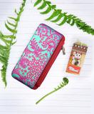 Gabriela Mexican oilcloth inspired floral print vegan leather card holder - Mlavi
 - 1