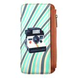Retro camera vegan leather cardholder