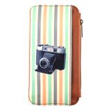 Retro camera vegan leather cardholder
