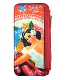 Retro Mexican calendar pinup girl vegan leather card holder BH-MX005 - Mlavi vegan leather