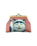 Money money come to me cat faux leather kiss lock frame coin purse - Mlavi
 - 1