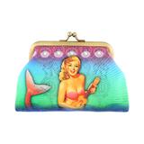 Shop Mlavi's retro pinup gilr style mermaid vegan leather kiss lock frame coin purse. Wholesale available at /3e74ba1b4bacd089a58ff5987796ed8e/mlavi-mermaid-themed-vegan-bag-wallet-accessories-wholesale.html