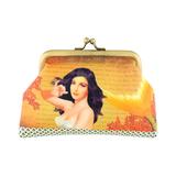 Mermaid print faux leather kiss lock frame coin purse - Mlavi
 - 1