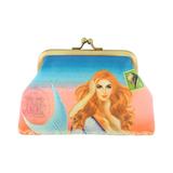 Mermaid print faux leather kiss lock frame coin purse - Mlavi
 - 1