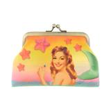 Shop Mlavi's retro pinup gilr style mermaid vegan leather kiss lock frame coin purse. Wholesale available at /3e74ba1b4bacd089a58ff5987796ed8e/mlavi-mermaid-themed-vegan-bag-wallet-accessories-wholesale.html