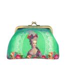 Marie Antoinette print kiss lock coin purse