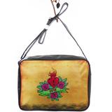 Sacred heart tattoo style print large messenger/laptop bag