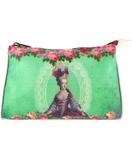 Vintage looking faux leather Marie Antoinette print makeup pouch, Wholesale available at www.mlavi.com