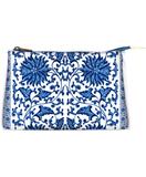 Chinese Blue & White Porcelain Print Vegan Makeup Pouch. Wholesale available at www.mlavi.com