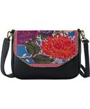 Mariana Mexican oilcloth inspired floral print faux leather cross body Seattle bag