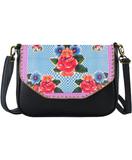 Rafaella Mexican flower oil cloth style print faux leather cross body Seattle bag