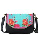 Renata Mexican flower oil cloth style print faux leather cross body Seattle bag - Mlavi
 - 1