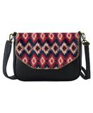 Aulia Ikat print faux leather cross body seattle bag