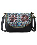 Salma Moroccan print faux leather cross body seattle bag
