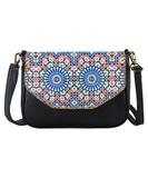Nada Moroccan print faux leather cross body seattle bag
