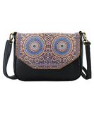 Sabrina Moroccan print faux leather cross body seattle bag