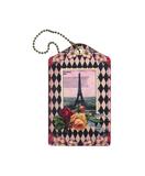 Paris Eiffel tower faux leather luggage tag. Wholesale available at www.mlavi.com