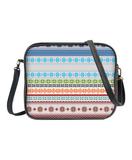 Nordic Scandinavian pattern print faux/vegan leather crossbody bag
