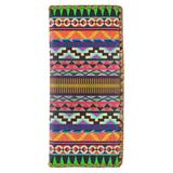 Cancún Aztec print faux leather wallet