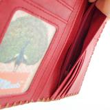 Aztec print vegan faux leather large flat wallet