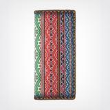 Shop Balkan textile pattern print vegan leather large flat wallet by , Eco-friendly & cruelty free.