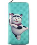 Money money come to me cat faux leather large zipper wallet - Mlavi
 - 1