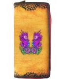 Tattoo style sugar love seahorse print faux leather large zipper wallet - Mlavi
 - 1