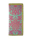 Gabriela Mexican oilcloth inspired floral print vegan leather large wallet