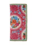 Sara Mexican oilcloth inspired floral print vegan leather large wallet - Mlavi vegan leather