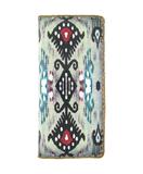 Annisa faux leather ikat print wallet