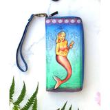 Shop Mlavi's retro pinup gilr style mermaid vegan leather small pouch. Wholesale available at /3e74ba1b4bacd089a58ff5987796ed8e/mlavi-mermaid-themed-vegan-bag-wallet-accessories-wholesale.html