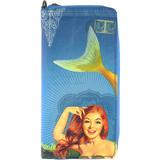 Shop Mlavi's retro pinup gilr style mermaid vegan leather small pouch. Wholesale available at /3e74ba1b4bacd089a58ff5987796ed8e/mlavi-mermaid-themed-vegan-bag-wallet-accessories-wholesale.html