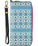 Nordic Scandinavian pattern print wrislet large zipper wallet