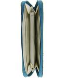 Jelly mermaid print faux leather large zipper wallet