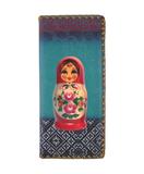 Valia Ukrainian smily doll print vegan leather wallet - Mlavi vegan leather