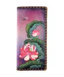Vintage style lotus flower print vegan leather wallet - Mlavi
 - 1