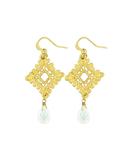 Lacy diamond pendant earrings