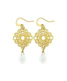 Lacy flower pendant earrings