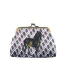Zebra kiss lock frame faux leather coin purse - Mlavi
 - 1