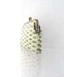 Elephant kiss lock frame faux leather coin purse