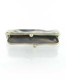 Elephant kiss lock frame faux leather coin purse