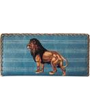 Lion faux leather wallet