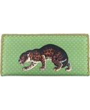 Leopard faux leather wallet
