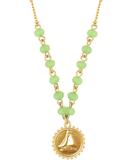 Reversible pendant necklace-Sailing boat v.s. love